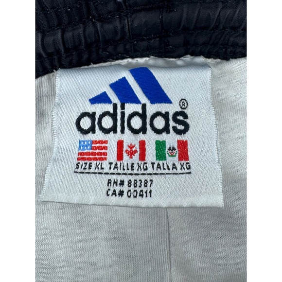 Vintage Adidas XL Track Pants Black Windbreaker Athletic Warm Up Training Mens - Picture 3 of 3